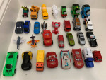 Lots of 30 mixed toy cars diecast, plastic,airplane,train