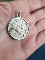 Vintage Sagittarius Large Sterling Pendant 7.8 g Zodiac Astrology