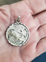 Vintage Sagittarius Large Sterling Pendant 7.8 g Zodiac Astrology