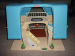 Vintage Little Tykes Blue Roof Doll House with People and Furniture