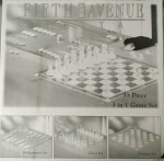 Fifth Avenue Crystal 95 PC 3 in 1 Game Set Chess Checkers Backgammon