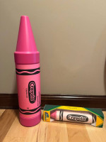 Giant Crayola bank and Crayon