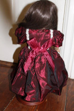 Beautiful Burgundy Taffeta Dress - American Girl-Sized!