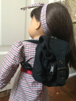 American Girl Doll-Sized Black Backpack!