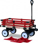 Sleigh Wagon with Red Wooden Racks