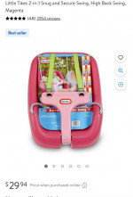 Little tikes swing pink