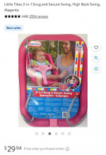 Little tikes swing pink