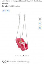 Little tikes swing pink