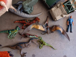 Large lot of Jurassic Park Dinosaur Figures and Vehicles Some Vintage
