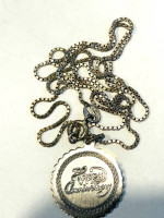Vintage Sterling Silver Happy Anniversary Necklace, Pendant and Chain