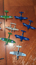 15 Vintage Metal Diecast Planes