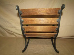 American Girl style Wooden Cast Iron Doll Rocking Chair 9" tall