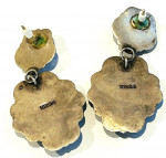 Vintage Sterling Gemstone Native American Earrings