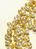 3 Triple Strand Lustrous Genuine Pearl Necklace 925 Sterling Clasp