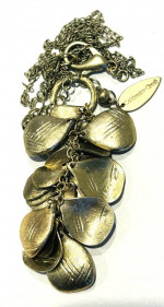 Lot of 8 New Coldwater Creek Signed Long Gold Necklaces New