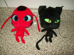Zag Lady Bug & cats plush toys