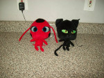 Zag Lady Bug & cats plush toys