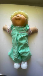 Vintage 1982 Xavier Roberts Blonde Cabbage Patch Kids Doll Blue Eyes