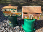 2 Vintage doll houses with accessories