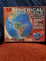 Vintage 1995 World Globe Buffalo 3D Spherical Jigsaw Puzzle 530 Pieces