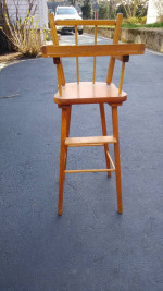 Wooden Doll High Chair