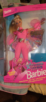 Flying hero barbie, in the box