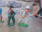 5 Antique Cowboy and Indian Lead Figures