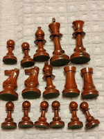 plastic chess pieces, used