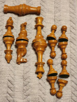 plastic chess pieces, used