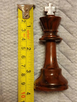 plastic chess pieces, used