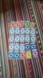 25 Japanese Pokémon energy cards.