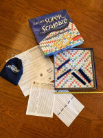 Tile Lock Super Scrabble Board Game Hasbro Rare 100% Complete All Piec