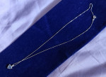Quilted Sapphire Pendant on Sterling Silver Snake Chain