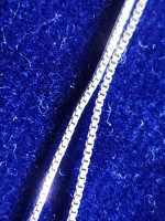 Quilted Sapphire Pendant on Sterling Silver Snake Chain