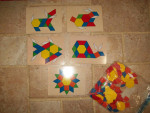 Melissa & Doug Puzzel shapes on wood