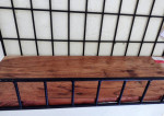 Metal & Wood Wall Shelf w/Hooks