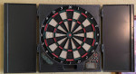 Dart board (electronic), power adaptor, and 12 new soft tip darts