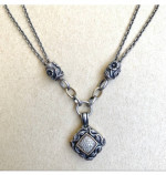 Diamond Sterling Silver 14k Necklace