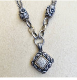 Diamond Sterling Silver 14k Necklace