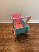 ♥ ♥ ♥ DUSHI WOODEN PUSH & PLAY DOLL STROLLER / BUGGY ~ Excellent