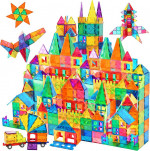 130PCS Clear Magnetic Tiles Building Blocks