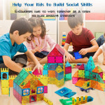 130PCS Clear Magnetic Tiles Building Blocks