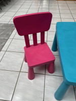 3 Piece Ikea Kid Size Outdoor Table and Chair Set