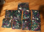 NEW Assorted Mardi Gras Throw Beads Necklaces- 400+ Necklaces ~25lbs