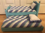 American Girl Doll Bitty Baby Trundle Bed With Comforters and Pillows