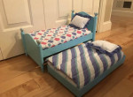 American Girl Doll Bitty Baby Trundle Bed With Comforters and Pillows
