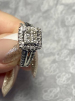 10K White Gold 48 Natural Diamonds 0.28 Natural Diamonds 0.66CT