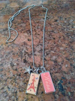 Vintage 'Lucy Lu' Designs ball chain necklace dog tag