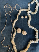 Pearl earrings and necklace and other jewlery