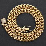 Authentic brand new Miami Cuban link chain 12mm in 24” —- WG or YG